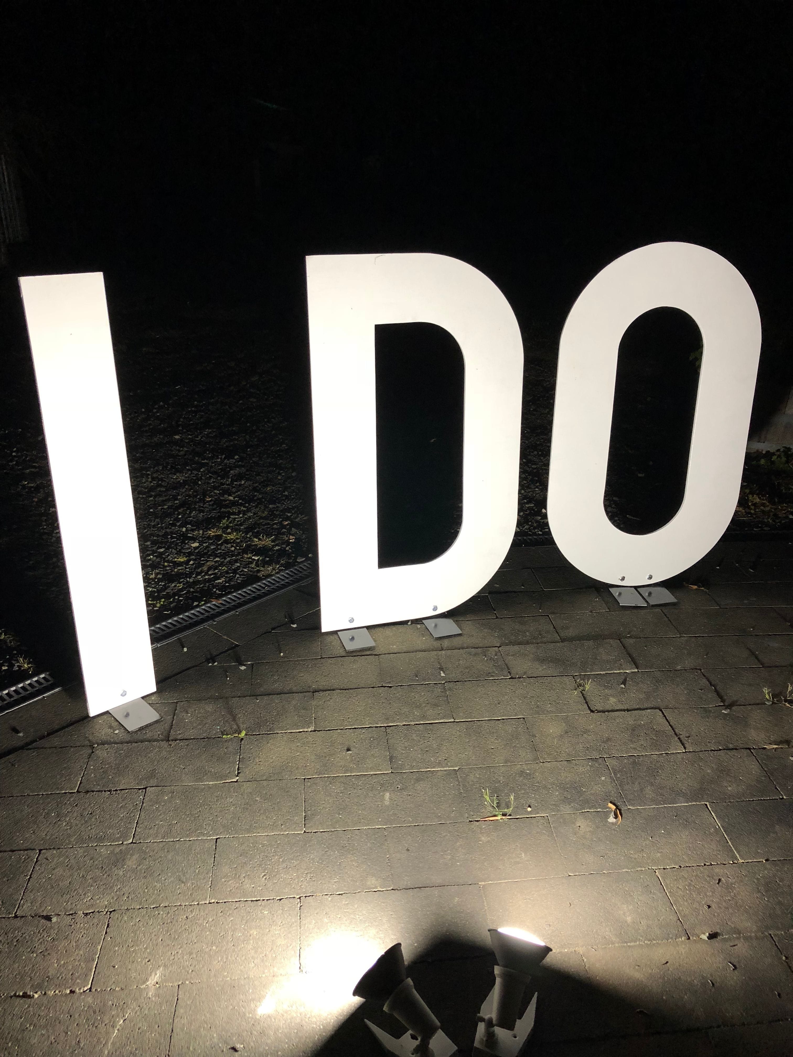 Party Hire Co I DO Giant Marquee Letters White Letters
